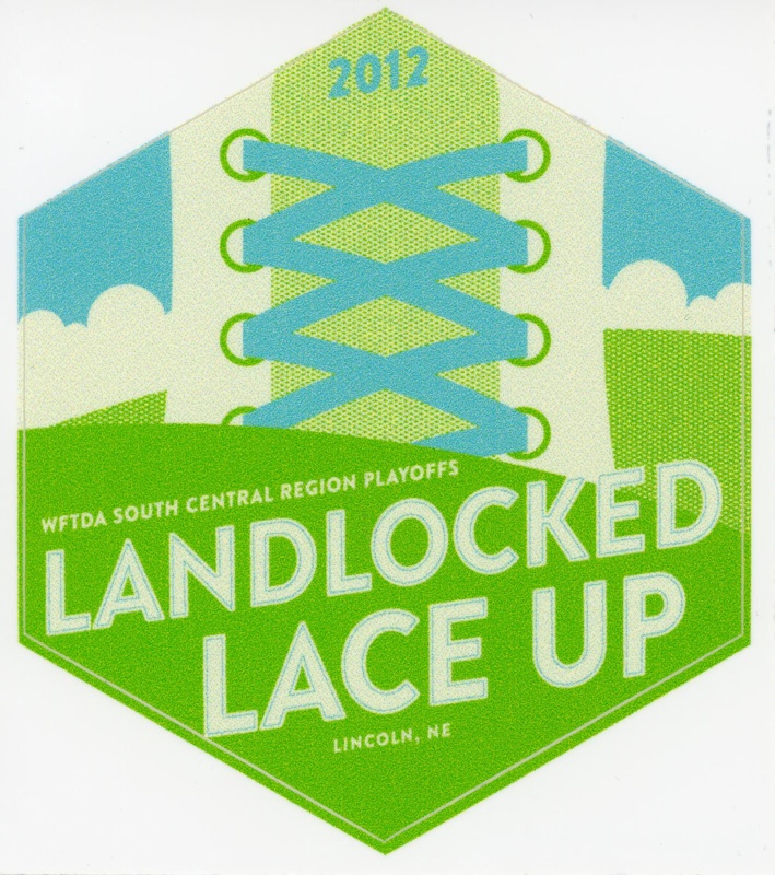 Roller Derby sticker: Landlocked Lace Up; 2012; GWL-2019-59-27