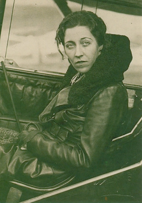 WES Archive postcard featuring sepia photo of pilot Amy Johnson