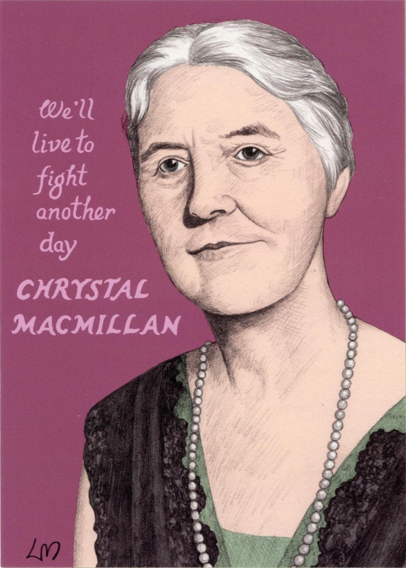 Greetings card: Chrystal Macmillan; Miller, Lorna; 2017; GWL-2022-97-2