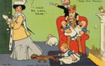 Postcard front: "Poor Pa's Troubles"; Davidson Bros.; c.1906; GWL-2025-70-1