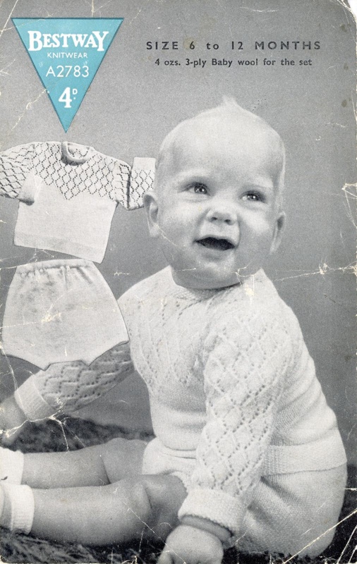 Knitting pattern: Jersey and Pilch Set; Bestway Knitwear A2783; c.1940s; GWL-2015-94-18