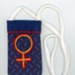 Textile: Handmade bag with Venus symbol; Woman Zone CT; c.2013-16; GWL-2016-56-1