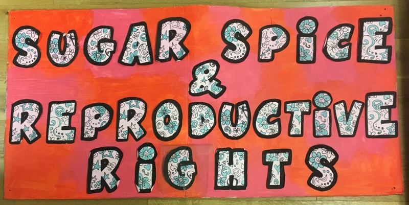 Banner: Sugar, Spice and Reproductive Rights; 2023; GWL-2023-36-1