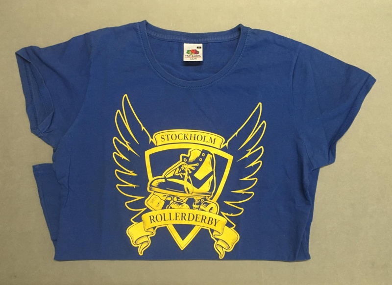 T-shirt front: Stockholm Roller Derby; Stockholm Roller Derby; c.2007-19; GWL-2019-97-4
