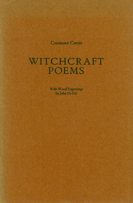 Witchcraft Poems: Salem 1692; Carrier, Constance; 1988; 0-937035-11-4; GWL-2025-78-2