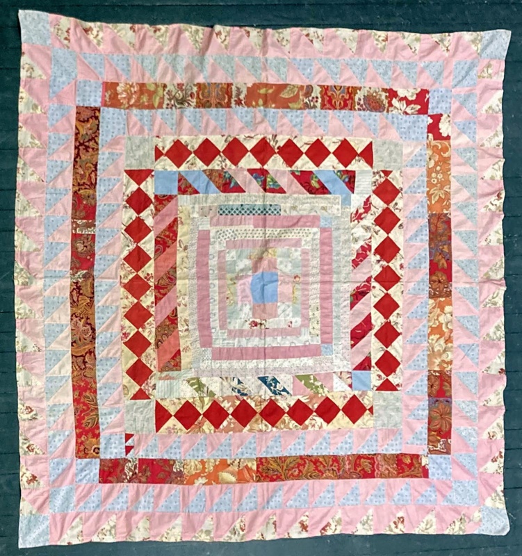 Patchwork Topper; Moffat family; c.1880s-1900; GWL-2017-40-3