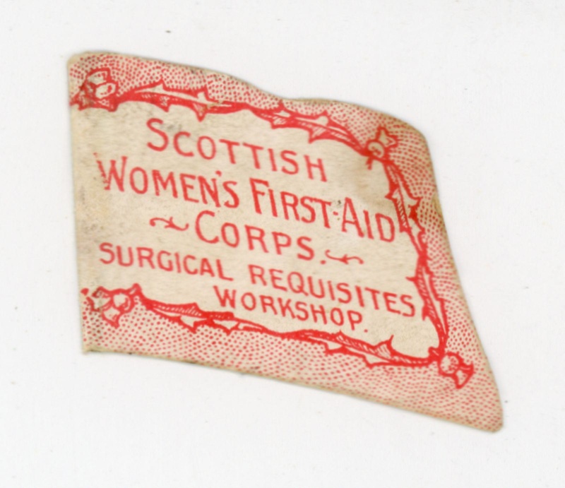 Pin flag: Scottish Women's First Aid Corps; c.1914-18; GWL-2012-11