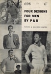 Knitting pattern: Four Designs for Men; P&B Wools No. 698; c.1950s; GWL-2022-135-8