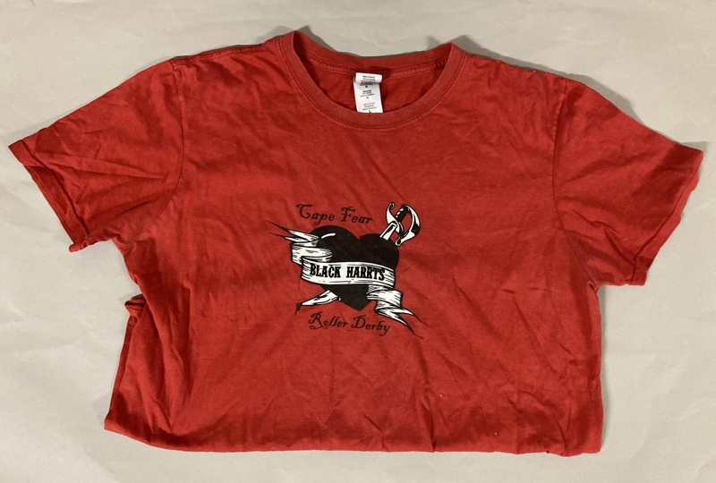 T-shirt: Black Harrts; Cape Fear Roller Derby; 2006-23; GWL-2015-118-9