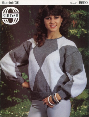 Knitting pattern: Sweater; Sirdar Design No. 6590; c.1970s-80s; GWL-2021-4-66