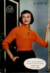 Knitting pattern: Trim-Waisted Jacket; P&B Wools No. C-457; c.1950s; GWL-2022-135-5