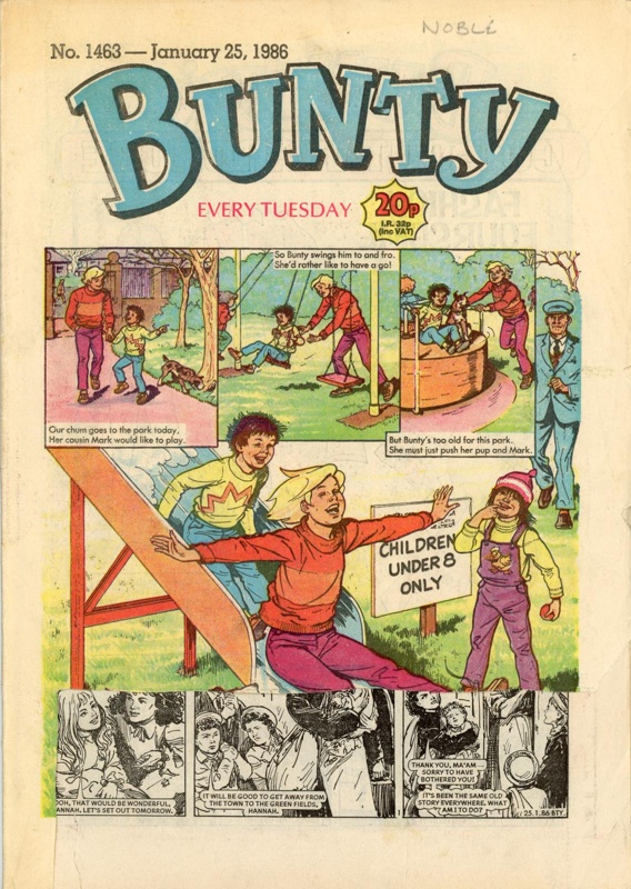 Bunty No.1463; D.C. Thomson & Co Ltd; Jan 1986; GWL-2022-122-3
