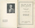Title page: Story of the Women's Institutes; Robertson Scott, J.W.; 1925; GWL-2025-65-6