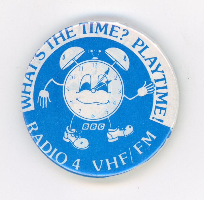 GWL-2015-112-32: Badge: What's the Time? Playtime!; BBC