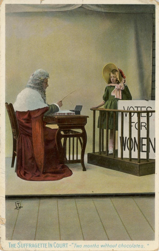 Postcard: "Two Months Without Chocolates"; Raphael Tuck & Sons; c.1908; GWL-2024-5-5
