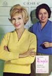 Knitting pattern: V-Neck in Rimple; P&B Wools No. C-1048; GWL-2015-34-122