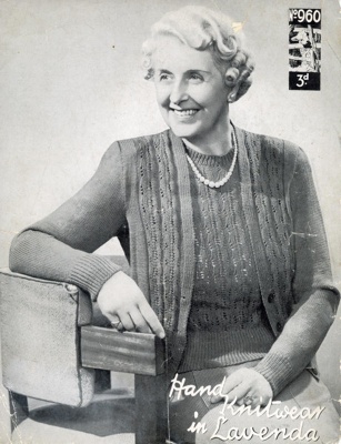 Knitting pattern: Matron's Jumper and Cardigan; Lister No. 960; GWL-2015-94-30