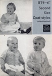 Knitting pattern: Second Size Coat-styles; P&B Wools No. 1174; GWL-2015-34-45