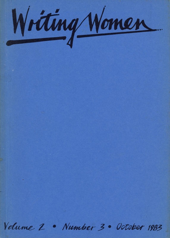 Front cover: Writing Women Vol. 2 No. 3; March 1983; GWL-2025-116-4