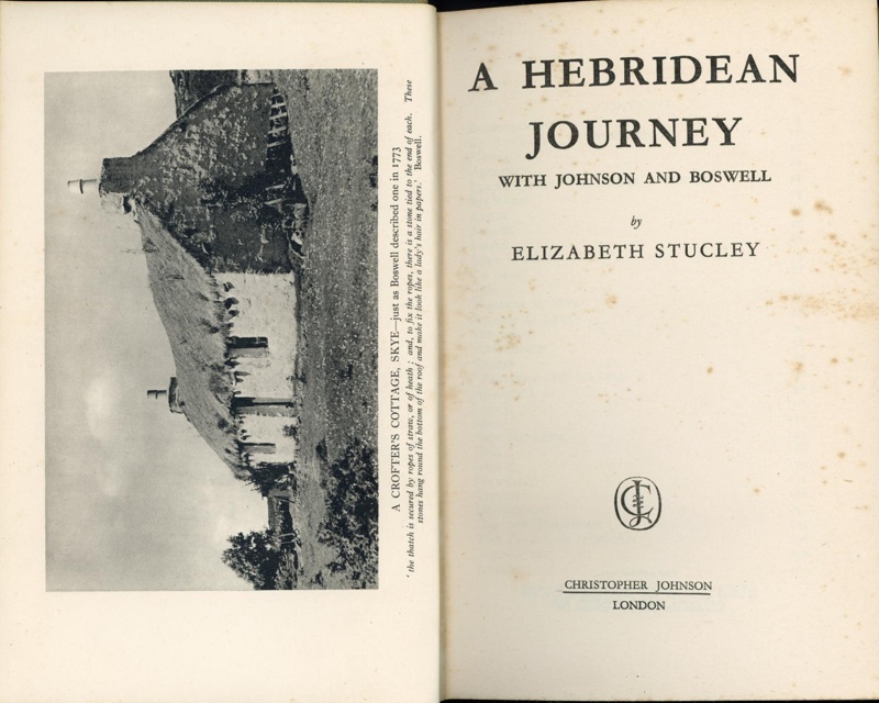 Title page: A Hebridean Journey; Stucley, Elizabeth; 1956; GWL-2025-108