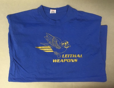 T-shirt: The Leithal Weapons; Auld Reekie Roller Derby; c.2012-15; GWL-2019-59-66