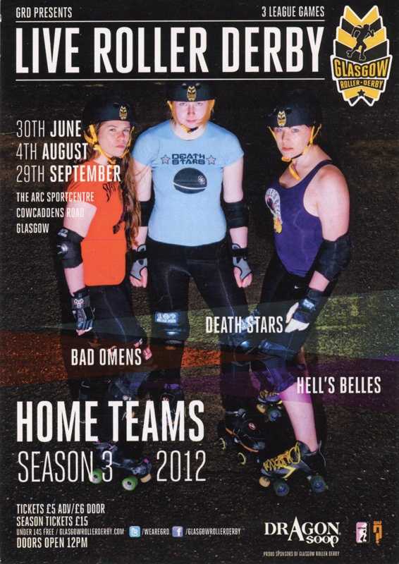 Programme: Home Teams Season 3; Glasgow Roller Derby; 2012; GWL-2020-32-14