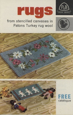 Booklet: Rugs from Stencilled Canvases; Patons & Baldwins Ltd; 1963; GWL-2016-95-51