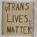Placard: Trans Lives Matter; Solidarity Salon participant; 2025; GWL-2025-71-6