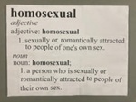 Placard: Homosexual definition; 2024; GWL-2024-10-3