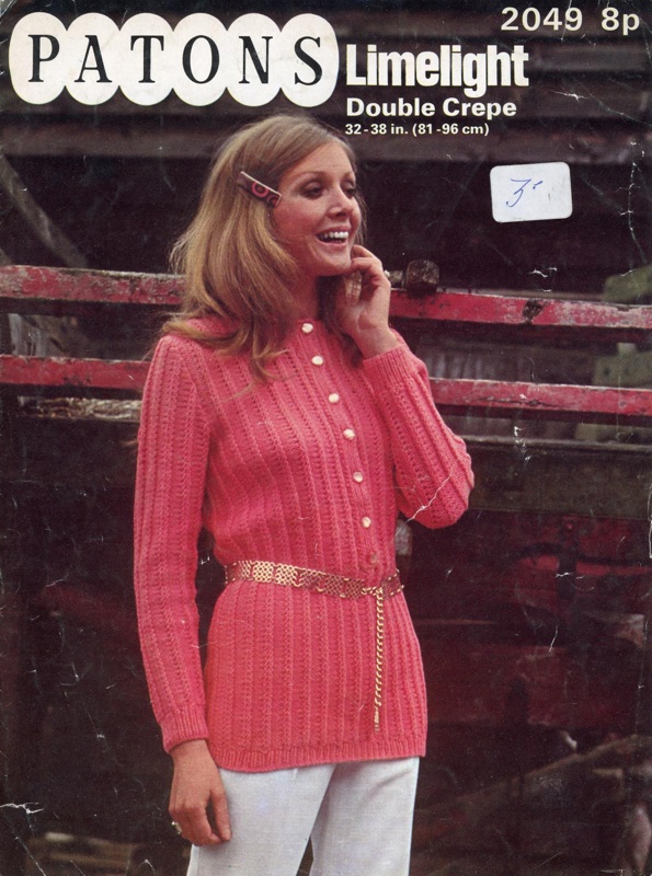 Knitting pattern: Wide-Ribbed Tunic; Patons Booklet 2049; GWL-2015-34-95