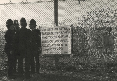 Postcard: The Fence, Greenham; Prescod, Nina; 1984; GWL-2023-72-2