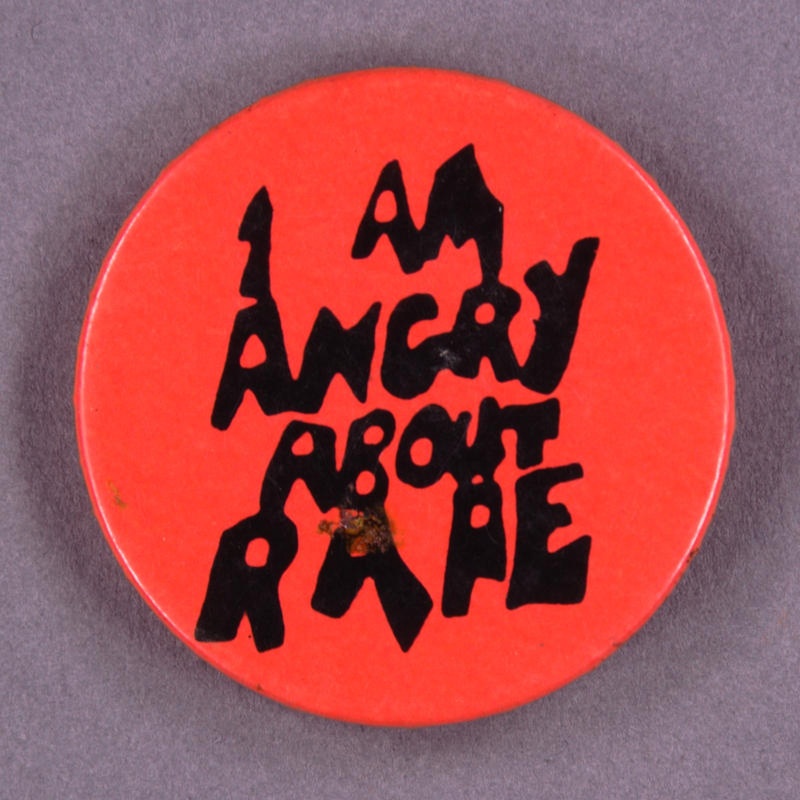 Badge: I Am Angry About Rape; GWL-2015-111-25