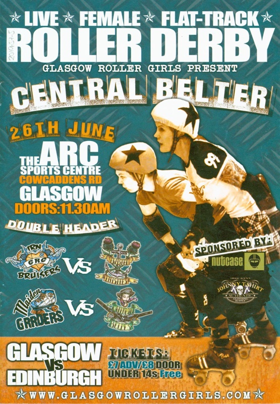 Cover of Roller Derby programme for "Central Belter"