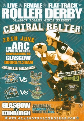 Cover of Roller Derby programme for "Central Belter"