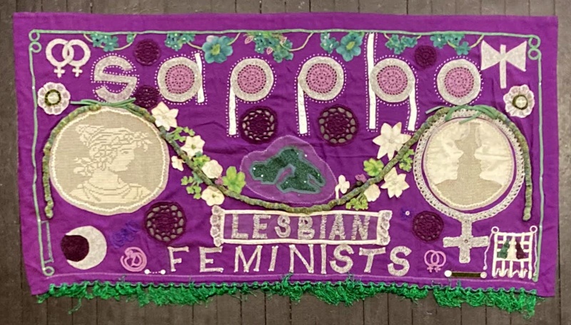 Banner: Sappho ~ Lesbian Feminists; Sappho; 1980; GWL-2025-25