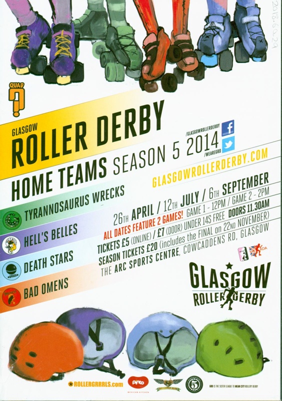 Programme: GRD Home Teams; Glasgow Roller Derby; 2014; GWL-2018-60-29