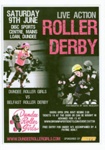 Programme cover featuring Dundee Roller Girls vs Belfast Roller Derby