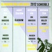 Back cover for programme listing Glasgow Roller Girls' 2012 schedule
