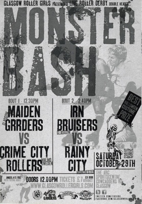 Flyer: Monster Bash; Glasgow Roller Derby; Oct 2012; GWL-2020-22-19