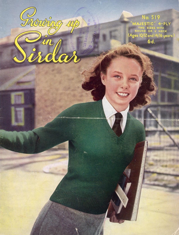 Knitting pattern: Girl's Pullover; Growing Up in Sirdar No. 519; 1950s; GWL-2022-113-17