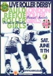 Cover of Roller Derby programme for Auld Reekie v London Roller Girls