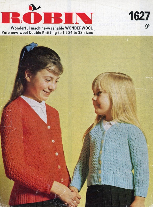 Knitting pattern: All Over Lacy Cardigan; Robin No. 1627; 1960s; GWL-2017-11-33