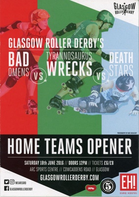 Programme: GRD Home Teams Opener; Glasgow Roller Derby; 2016; GWL-2025-119-32 Programme: GRD Home Teams Opener; Glasgow Roller Derby; 2016; GWL-2025-119-32