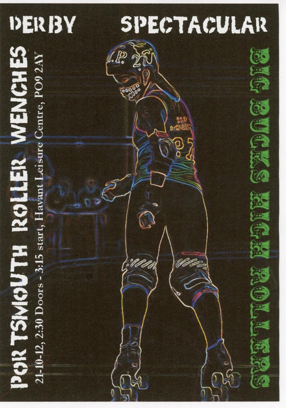 Programme: PRW vs Big Bucks High Rollers; Portsmouth Roller Wenches; 2012; GWL-2022-120-4