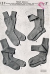 Knitting pattern: Men's Socks; Patons & Baldwins Knitwear Fashions No. 137; GWL-2016-159-46