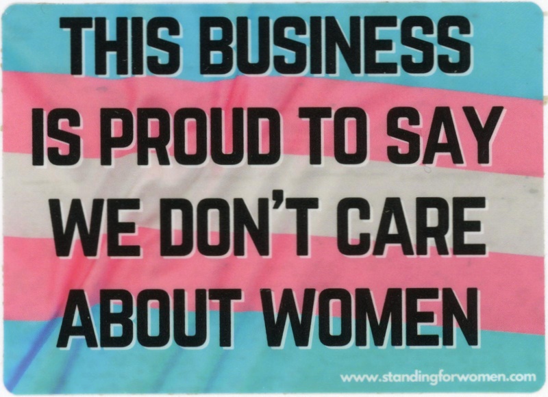 Sticker: This Business Is Proud To Say We Don't Care About Women; Let Women Speak; c.2023; GWL-2023-110-5