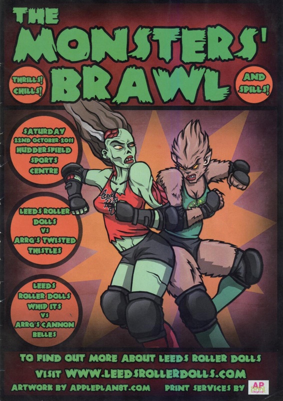 Programme: The Monsters' Brawl; Leeds Roller Derby; Oct 2011; GWL-2019-57-25