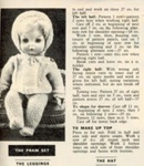 Knitting pattern for doll's pram set and outfit; Unknown; GWL-2016-95-123