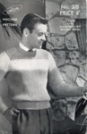 Knitting Pattern: Man's Sweater; Orion Machine Pattern No. 205; GWL-2016-159-8