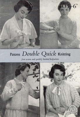 Knitting pattern: Four Bedjackets; P&B Wools No. 303; c.1940s; GWL-2015-94-31